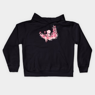 Pink Diamond with roses Kids Hoodie